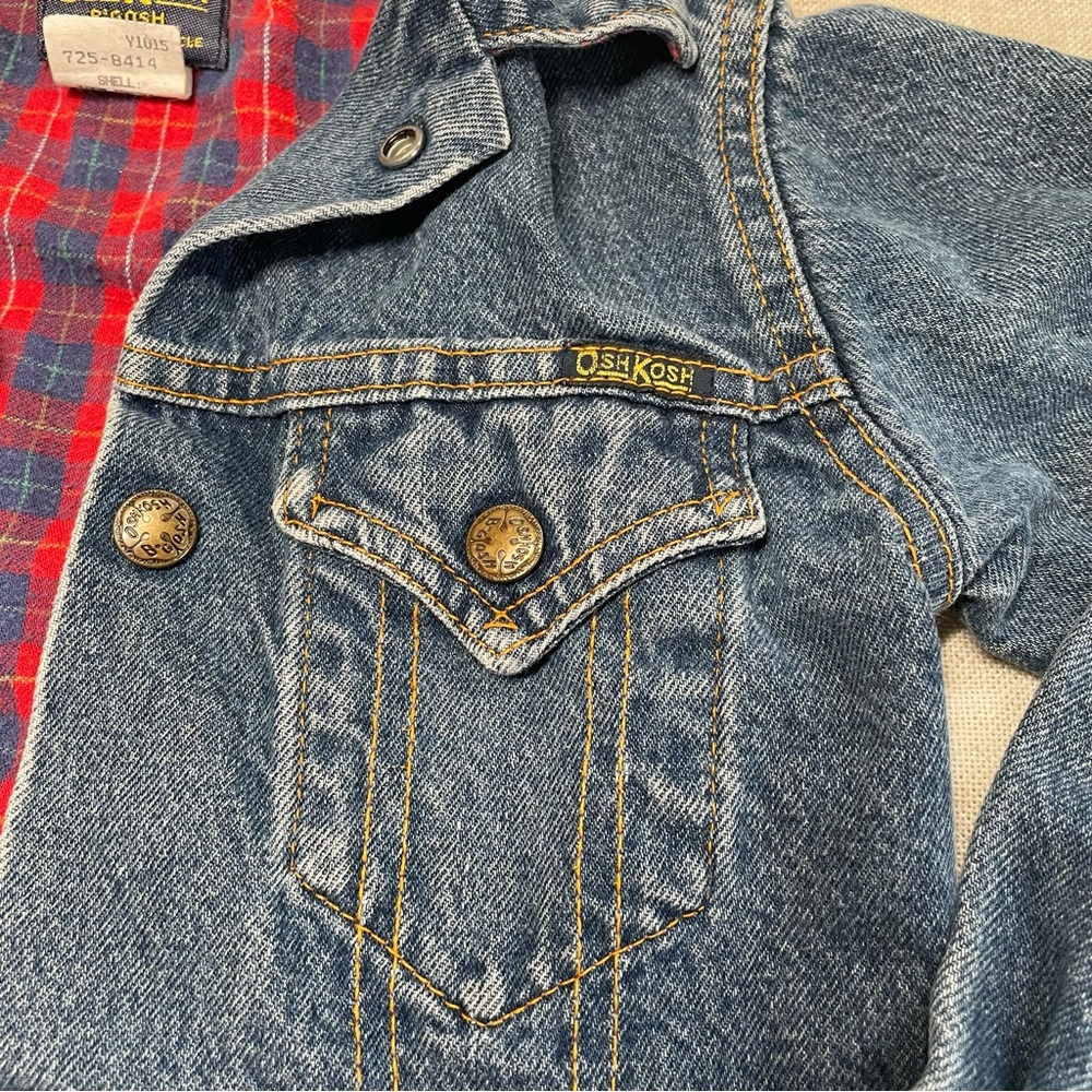 Vintage Oshkosh B’Gosh Denim Western Jacket Size 6 - Picture 5 of 12
